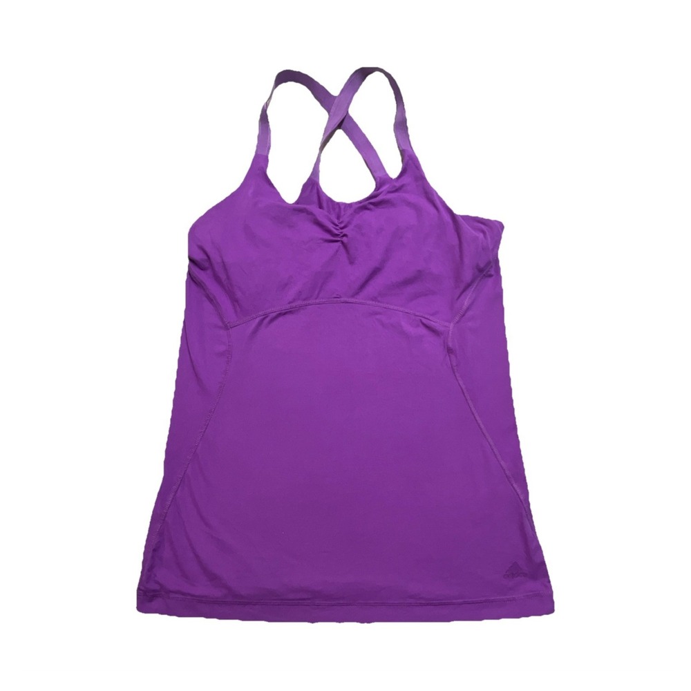 adidas Women's Purple Climalite Breathable Racerback Tank Top M - Picture 1 of 6